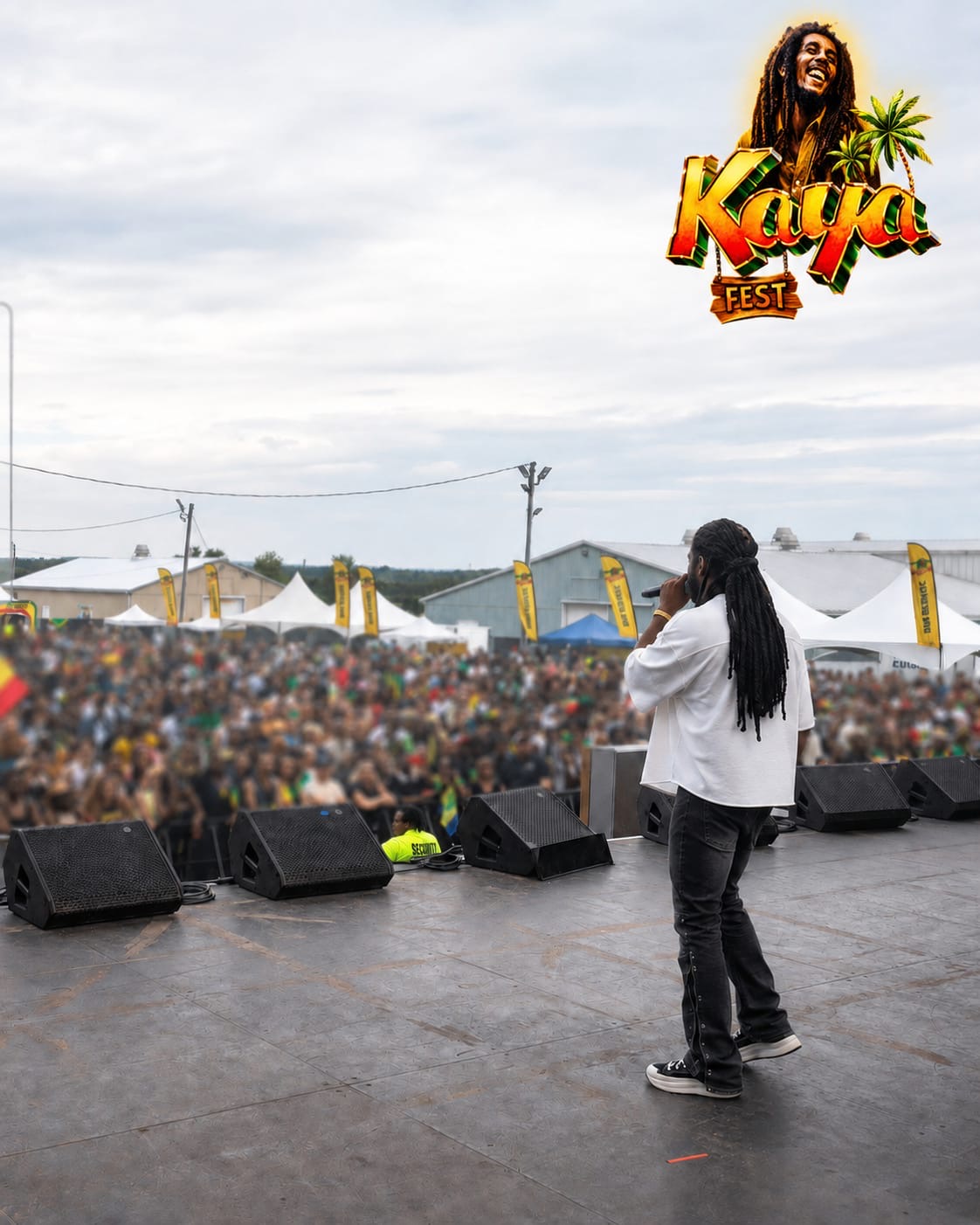 Kirk Diamond performing on stage at Kaya Fest Toronto